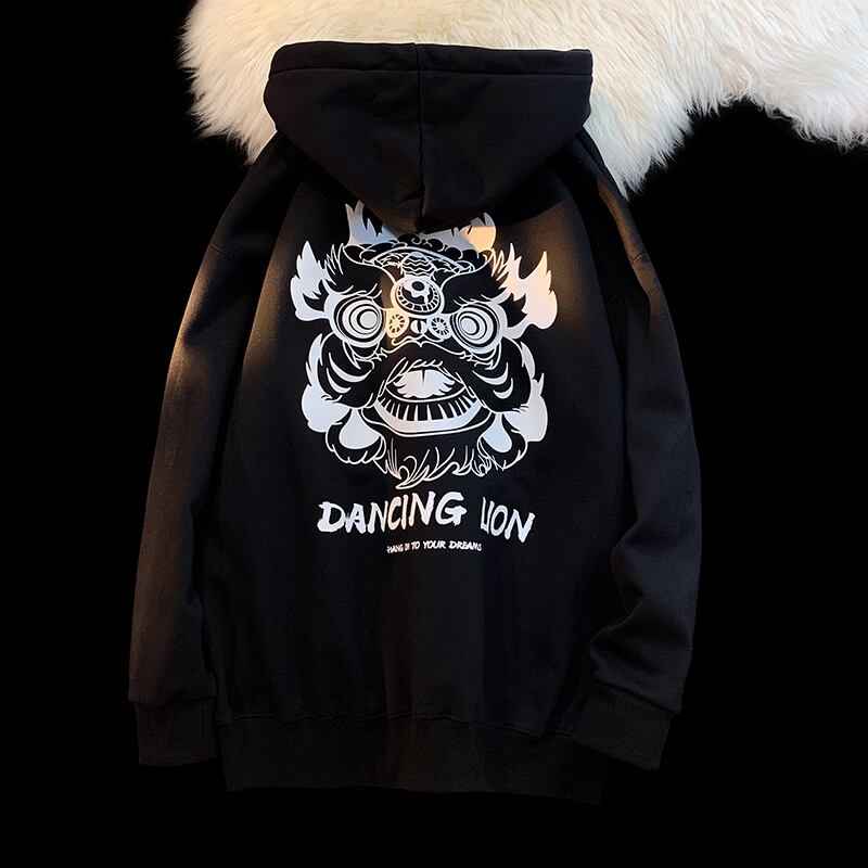 [XINGSHI Series]★China style hoodie★ 5color tops unisex men's cute white gray black blue pink