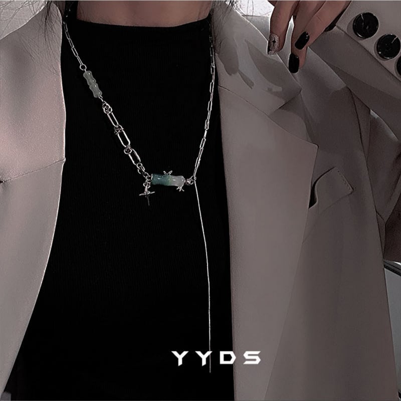 [yyds genderless series] ★China style necklace★ Accessory unisex men's women's unique bamboo