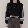 Load image into Gallery viewer, [LIANGLIANG series]★Knit tops★ 3color tops mini length white black gray
