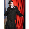 Load image into Gallery viewer, [Old Monster---Eyeball Rose Series] ★China style coat★ Winter coat, thick, warm, winter clothes, embroidery, black, black
