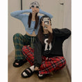 Load image into Gallery viewer, [MEIMEI Series]★Pants★ 2color Casual Pants Bottoms Plaid Pattern Green Red Green Red
