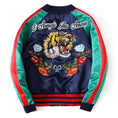 Load image into Gallery viewer, Chinese-style jacket with tiger embroidery, outerwear, stadium jacket, large size, SML, LL, 3L, 4L, sukajan, unisex, couple clothes
