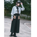 Load image into Gallery viewer, [Kogaisha---Monster Series] ★Chinese-style pants★ Gaucho pants, bottoms, easy to match, slimming, black, ML XL
