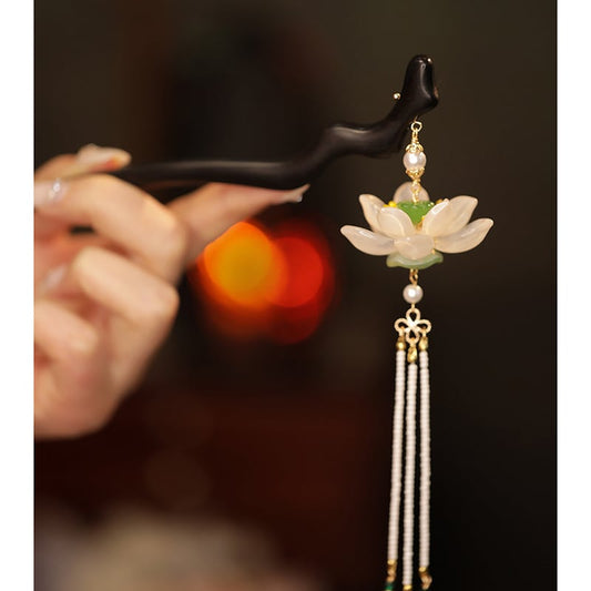 [Ma series]★China style hair ornament★1 hairpin 2color ladies accessories lotus fringe improves temperament