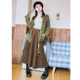 Load image into Gallery viewer, [Old Monster---Rachikuri Series] ★China style skirt★ Bottoms Lasha plain thick autumn/winter clothes brown
