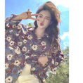 Load image into Gallery viewer, [YOUZI Series] ★Floral Pattern Shirt★ Tops Oil Painting Style Long Sleeve Shirt Loose Retro Commuting Date Cute Blue Blue
