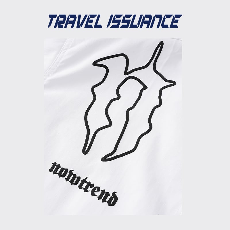 【TRAVEL ISSUANCEシリーズ】★シャツ★ 2color トップス 長袖シャツ 男女兼用 メンズ 個性的 ブラック ホワイト