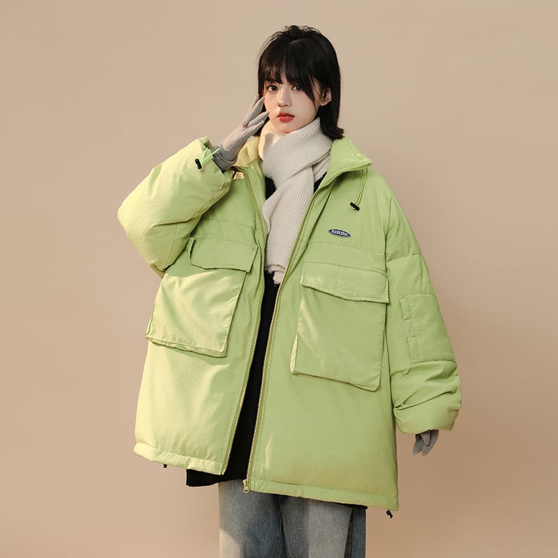 [Morimoto Series] ★Winter Coat★ Cotton Coat 3 colors Thick Warm Unisex Men's Loose Blue Green Black