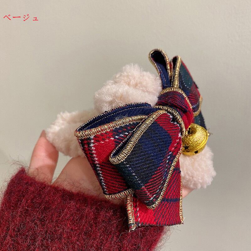 [Kajin Series]★Hair Ornament★ 4color Hair Clip Ladies Accessories Christmas Ribbon Plaid Pattern