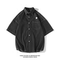 Load image into Gallery viewer, [BIGEMAN Series]★Denim Shirt★ 2color Tops Short Sleeve Shirt Unisex Men's Large Size Black Blue
