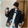 Load image into Gallery viewer, [Doon Series] ★Chinese-style stadium jacket★ Jacket, outerwear, Sukajan, lace, embroidery, unisex, black, beige, black
