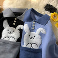 Load image into Gallery viewer, [Emeisa Series] ★Sweater★ 3color Knit Tops Unisex Men's Rabbit Cute POLO Neck
