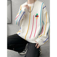 Load image into Gallery viewer, [LANGGUANGHU series] ★Sweater★ 2color knit tops Unisex Men's Large size Aya Black White
