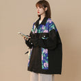 Load image into Gallery viewer, [LUONONG series] ★Jacket★ 2color outerwear unisex men's graffiti black white switching
