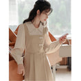 Load image into Gallery viewer, [Big orange series]★China style dress★ 3color fake layered beige blue red SML XL
