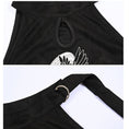 Load image into Gallery viewer, [Ancient Monsters --- Mountain and Sea Ching Series] ★China style camisole★ Embroidered fish tops cute summer ML XL black black sexy
