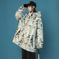 Load image into Gallery viewer, [Fujiiman Series] ★Jacket★ 3color Tops Outerwear Unisex Men's Ink Pattern Black Gray Green
