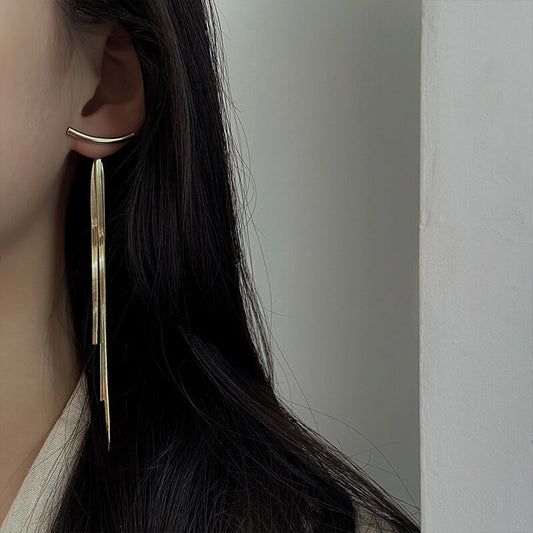 [85 Degree Ash Series] ★Earrings★ Pair Earrings 2color Fringe Gold Silver Temperament Enhancement Party Date