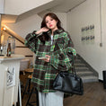 Load image into Gallery viewer, [XIAOXINJIA Series]★Outerwear★ Shirt Jacket Unisex Men's Checkered Pattern Casual Green Green
