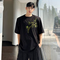 Load image into Gallery viewer, [ZHUIYI Series]★China style T-shirt★ 2color tops unisex men's bamboo short sleeve shirt black white ML XL
