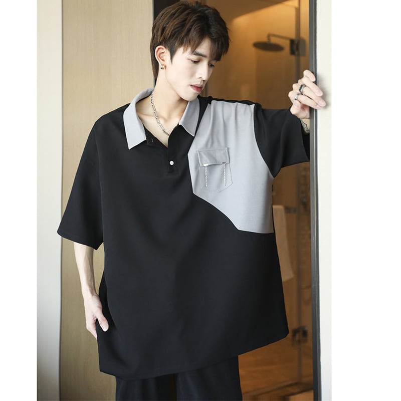 [MANYSTON Series] ★POLO Shirt★ Tops 2color Unisex Men's Short Sleeve Color Scheme Casual Design Available