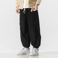 Load image into Gallery viewer, [Small Trouble Series]★China Style Pants★ 3color Bottoms Unisex Men's Large Size China Button Gray Black
