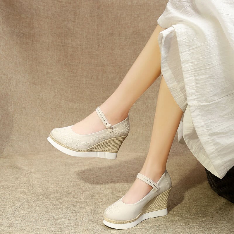 [Tree Series]★Embroidered shoes★ Heel 9cm Size 34-40 Shoes Chinese style shoes High heels