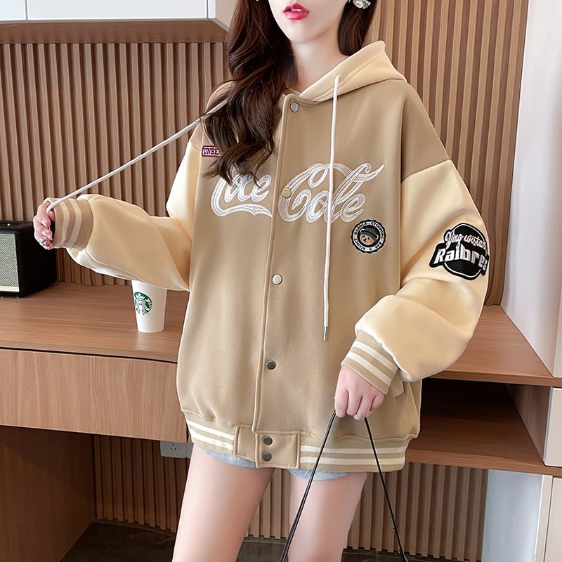 [QCYP Series]★Jacket★ 2color Outerwear Stadium Jacket Black Brown Stylish Commuting Date Casual