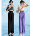 Load image into Gallery viewer, [FENGLIN Series]★Casual Pants★ 2color Bottoms Cool Black Purple Slimming Plain Black Purple
