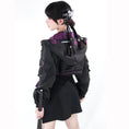 Load image into Gallery viewer, [Momoko Sakura Series] ★Jacket★ Outer mini length cute hooded black black easy to match
