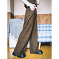 Load image into Gallery viewer, [Kokaisha---Jiku Brownma Series] ★Denim pants with belt★ Brushed lining, thick bottoms, pants, cotton, easy to match
