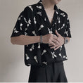 Load image into Gallery viewer, [ZHUIYI Series]★Shirt★ Tops Unisex Men's Black Black Rose Pattern Short Sleeve Shirt Cool
