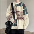 Load image into Gallery viewer, [PPG Series]★Sweater★ 3color Tops Unisex Men's Ethnic Black Apricot Blue
