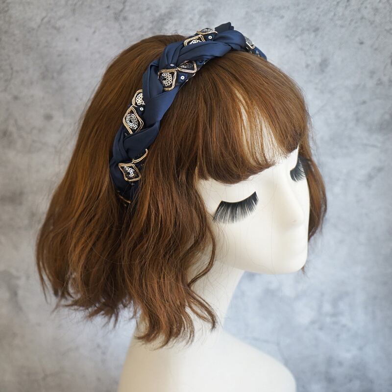 [Shichichiya Series] ★Headband★ 3color Hair Ornament Ladies Accessories Hair Ornament Black Navy Purple