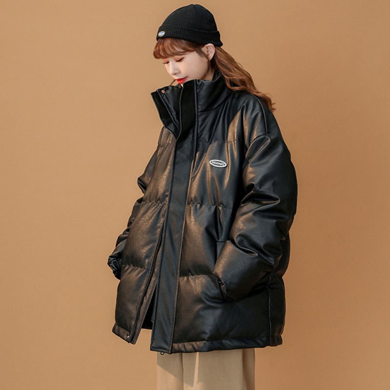 [Fujiiman Series] ★Coat with cotton insert★ 2color winter coat, thick, warm, unisex, men's, large size, black, white