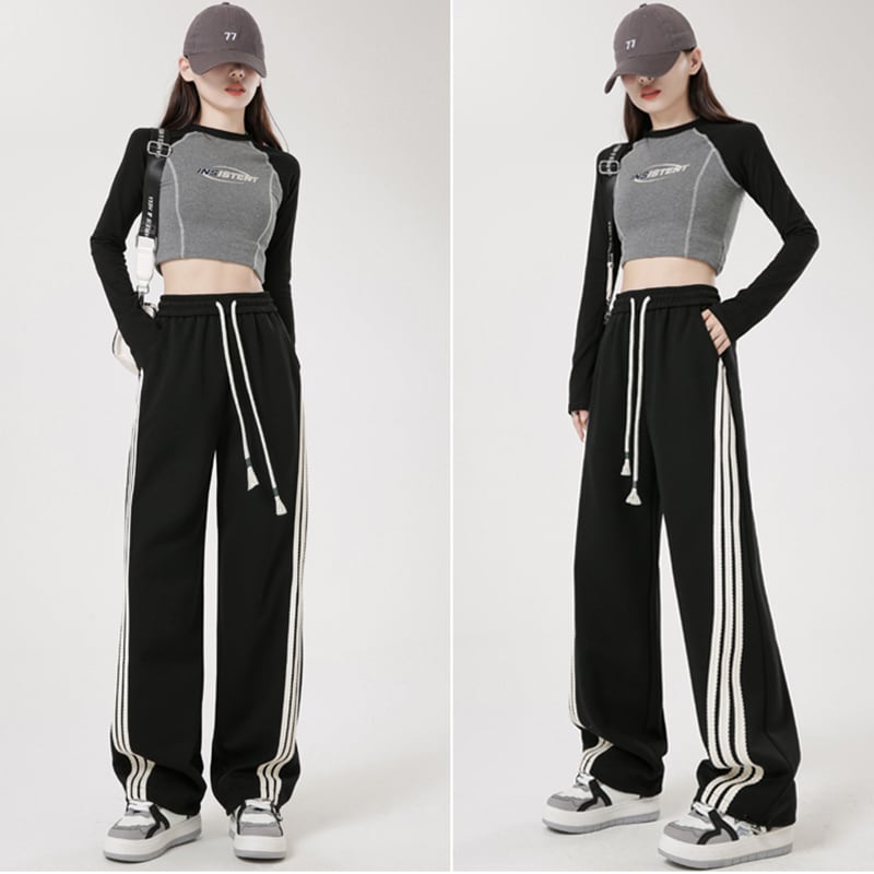 [XIAONIJIA series] ★Casual pants★ 2color bottoms trousers, sports style, slimming, easy to match