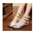 Load image into Gallery viewer, [ZIAMEI Series] ★Embroidery shoes★ Chinese shoes 4color Floral pattern Size 34-40 Cute shoes Flower embroidery Blue Red Black Beige
