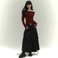 Load image into Gallery viewer, [LadyGhost Series]★Skirt★ Long skirt, slimming, casual, design, cool, black
