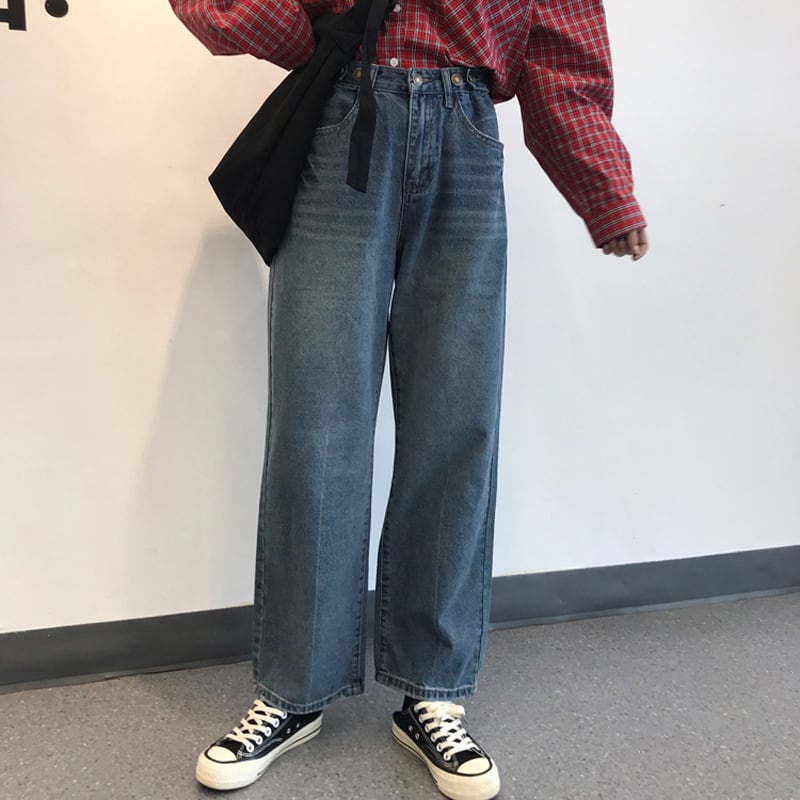 [KEKE Series]★Denim Pants★ Bottoms Trousers Women's Fashion Easy to Match Spring Clothes S M L XL