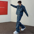 Load image into Gallery viewer, [Image Series]★Setup★ Jacket + Trousers 2-piece set Unisex Men's Denim Spring Clothes Stylish
