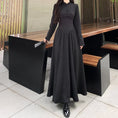 Load image into Gallery viewer, [Dong Xiaojie Series] ★China style dress★ Long length, large size, slimming, black, black
