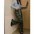 Load image into Gallery viewer, [MEIMEI Series]★Pants★ 2color Casual Pants Bottoms Plaid Pattern Green Red Green Red
