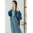 Load image into Gallery viewer, [YIYUN Series] ★Chinese style setup★ 2-piece set Happi coat + hanging dress Chinese clothes Blue Blue
