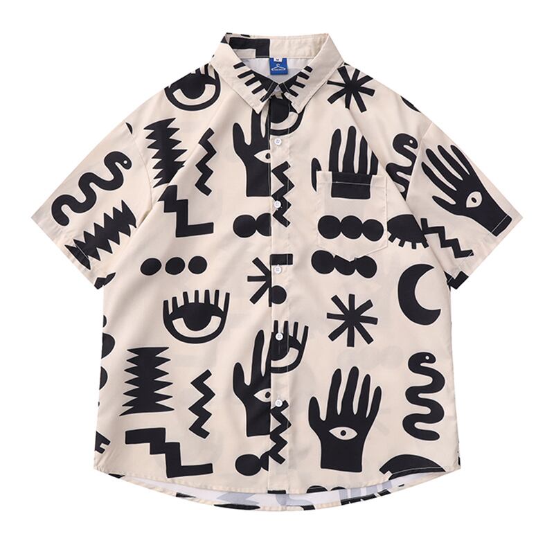 [TRAVEL ISSUANCE Series]★Shirt★ Hawaii Aloha Shirt Unisex Men's Short Sleeve Shirt Cute