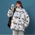 Load image into Gallery viewer, [Aya Series] ★Coat★ 2color outerwear, can be worn on both sides, unisex, men's, cute, black, white, cartoon
