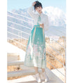 Load image into Gallery viewer, [Kaedetake --- Suzuran series] ★Chinese style setup★ 3color 3-piece set Shirt + tie + Maki skirt Chinese clothes
