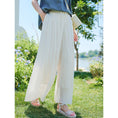 Load image into Gallery viewer, [White Sake Series] ★ Gaucho Pants ★ Bottoms Elastic Waist Plain Ladies Date Improves Temperament Simple
