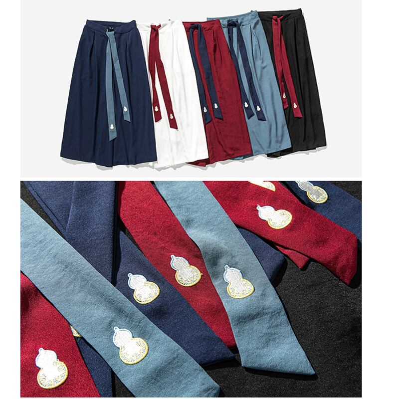 [Small Trouble Series]★China Style Pants★ 5color Large Size Wind Pants Unisex Men's Blue Red Black White