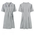 Load image into Gallery viewer, [YIHAO Series] ★Dress ★ 2color Short Sleeve Dress Short Length Dress Women's Gray Black
