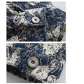 Load image into Gallery viewer, [BrokenBird Series]★Jacket★ Outerwear Unisex Men's Floral Pattern Blue Blue Cool
